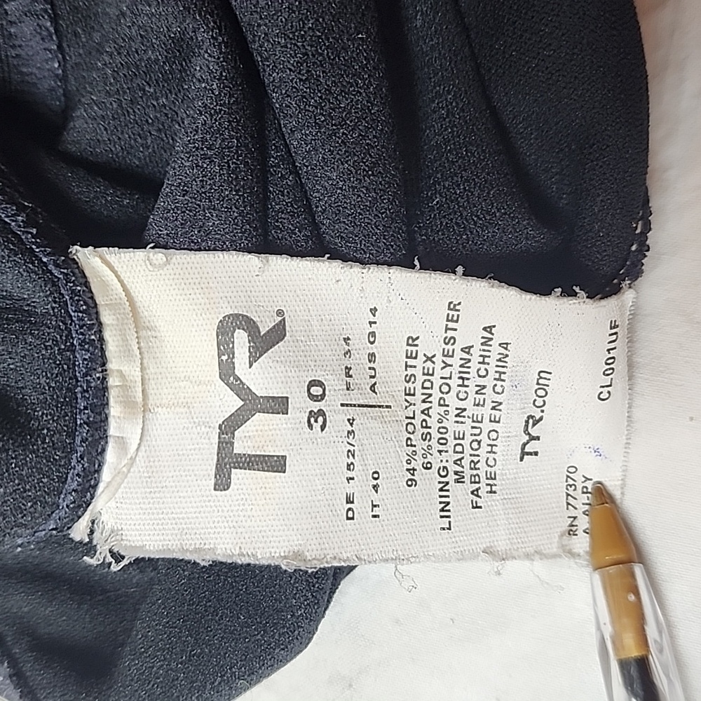 TYR Kids Black One Piece Swimsuit Size 14/16 Youth - Picture 5 of 6